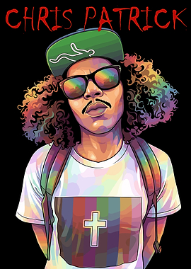 Chris Patrick Portrait with Rainbow Accents