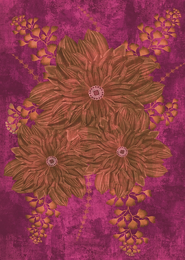 Floral Arrangement on Textured Background