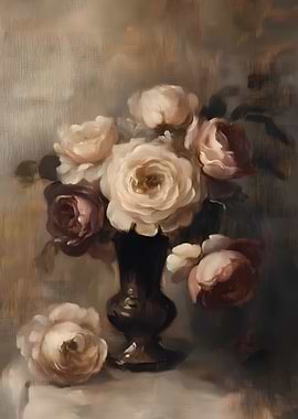 Still Life Roses in a Vase