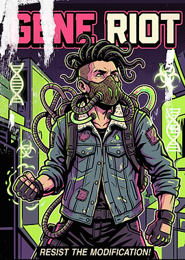 Gene Riot Cyberpunk Character