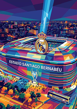 Estadio Santiago Bernabéu at Night