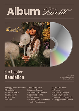 Ella Langley Dandelion Album Cover