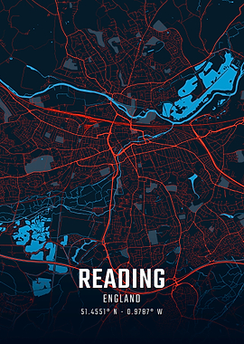 Reading England City Map