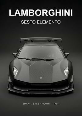 matte black Lamborghini Sesto Elemento