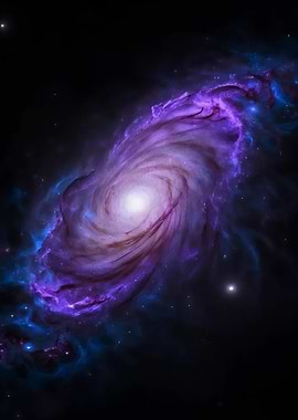 Swirling Purple and Blue Galaxy