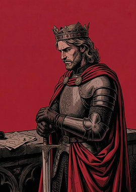 King in Armor with Sword