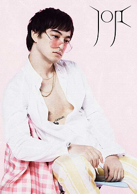 Joji in Pink Sunglasses and White Shirt