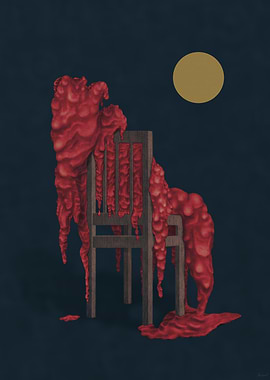 I'll Just Sit Down | Surrealist Digital Art Portrait
