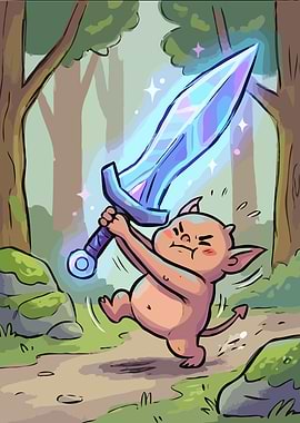 Tiny Goblin - Heavy Magic Sword Fantasy