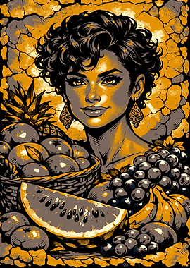 Woman with Fruit Still Life