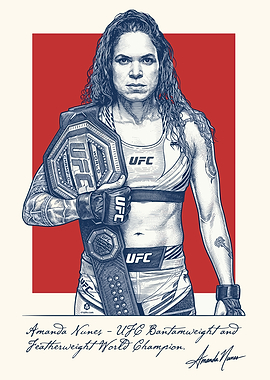 Amanda Nunes UFC Champion Portrait