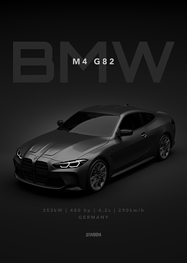 BMW M4 G82 Performance Poster