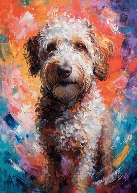 Abstract Dog Portrait Painting
