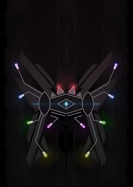 Futuristic Cybernetic Butterfly