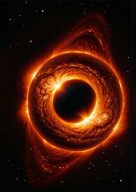 Fiery Black Hole with Accretion Disk