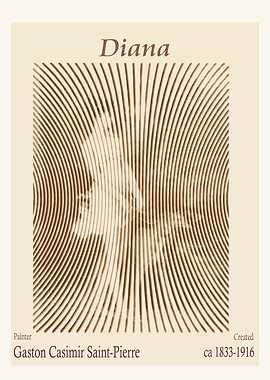 Diana Portrait with Curving Lines
