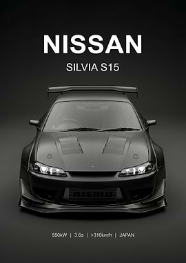 matte black Silvia S15 poster