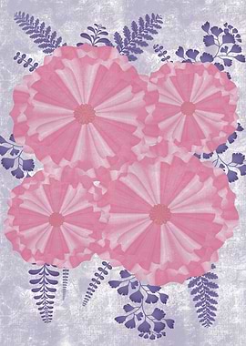 Pink Floral Arrangement with Ferns