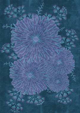 Purple and Teal Floral Arrangement
