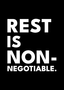 Rest is Non-Negotiable Text Art