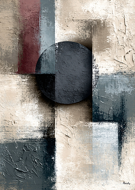 Textured Geometry No. 3 Minimalist Abstract Wall Art