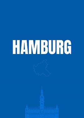 Hamburg Cityscape Minimalist Design
