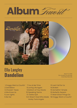 Ella Langley Dandelion Album Cover