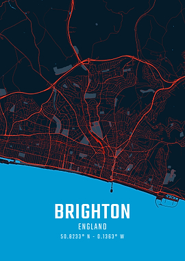 Brighton England City Map