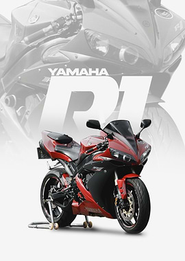 Red Yamaha R1 Motorcycle