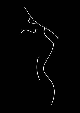 Minimalist Line Art of a Woman