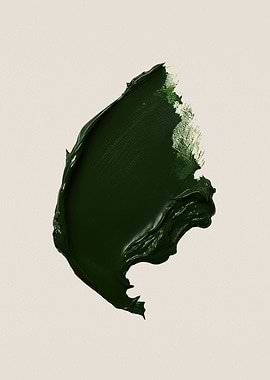 Dark Green Paint Swirl