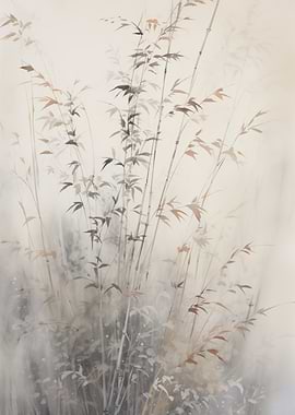 Bamboo stalks with leaves