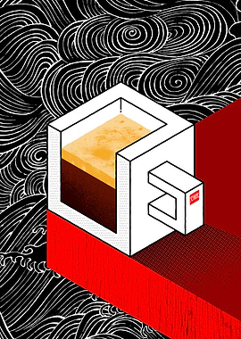 Isometric Espresso Coffee Wave