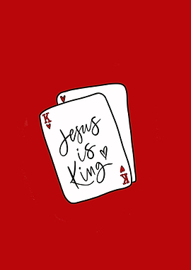 Jesus is King playing cards
