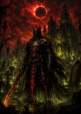 Dark King in a Cemetery