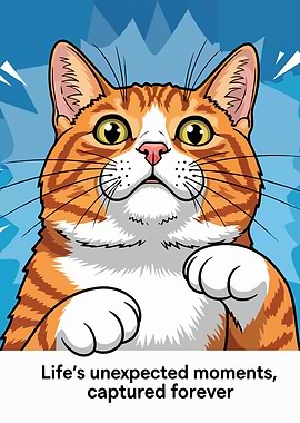 Orange Tabby Cat with Wide Eyes