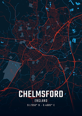 Chelmsford England City Map