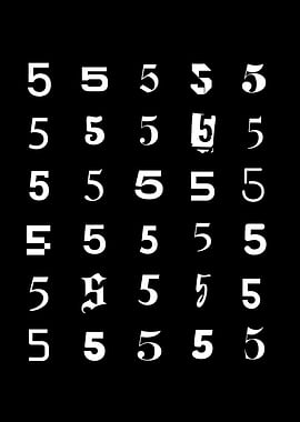 Collection of Number 5s