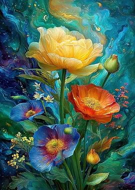 Vibrant Floral Painting