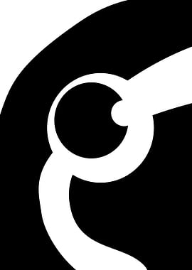 Abstract Black and White Swirl