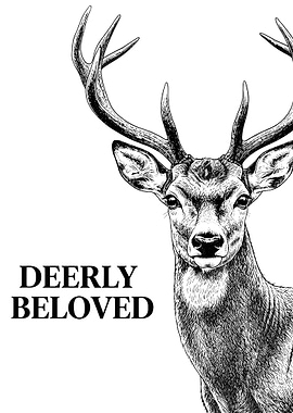 Deerly Beloved Majestic Buck Illustration