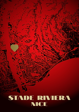 Stade Riviera Nice Map Heart