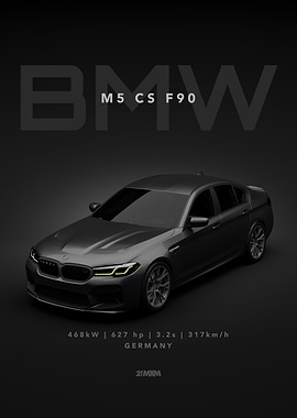 BMW M5 CS F90 Poster