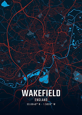 Wakefield England City Map