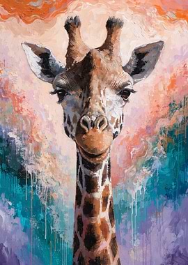 Abstract Giraffe Portrait