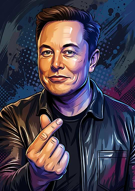 Elon Musk Pop Art Portrait