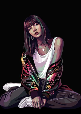 Stylized Portrait oflisa blackpink