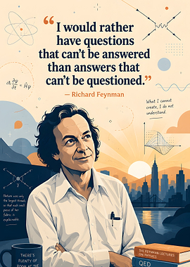 Richard Feynman Quote Poster