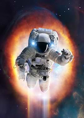 Astronaut in Nebula