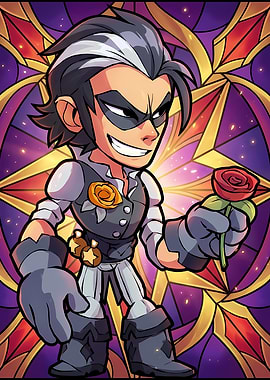 Caspian Brawlhalla Character Art - Stained Glass Style